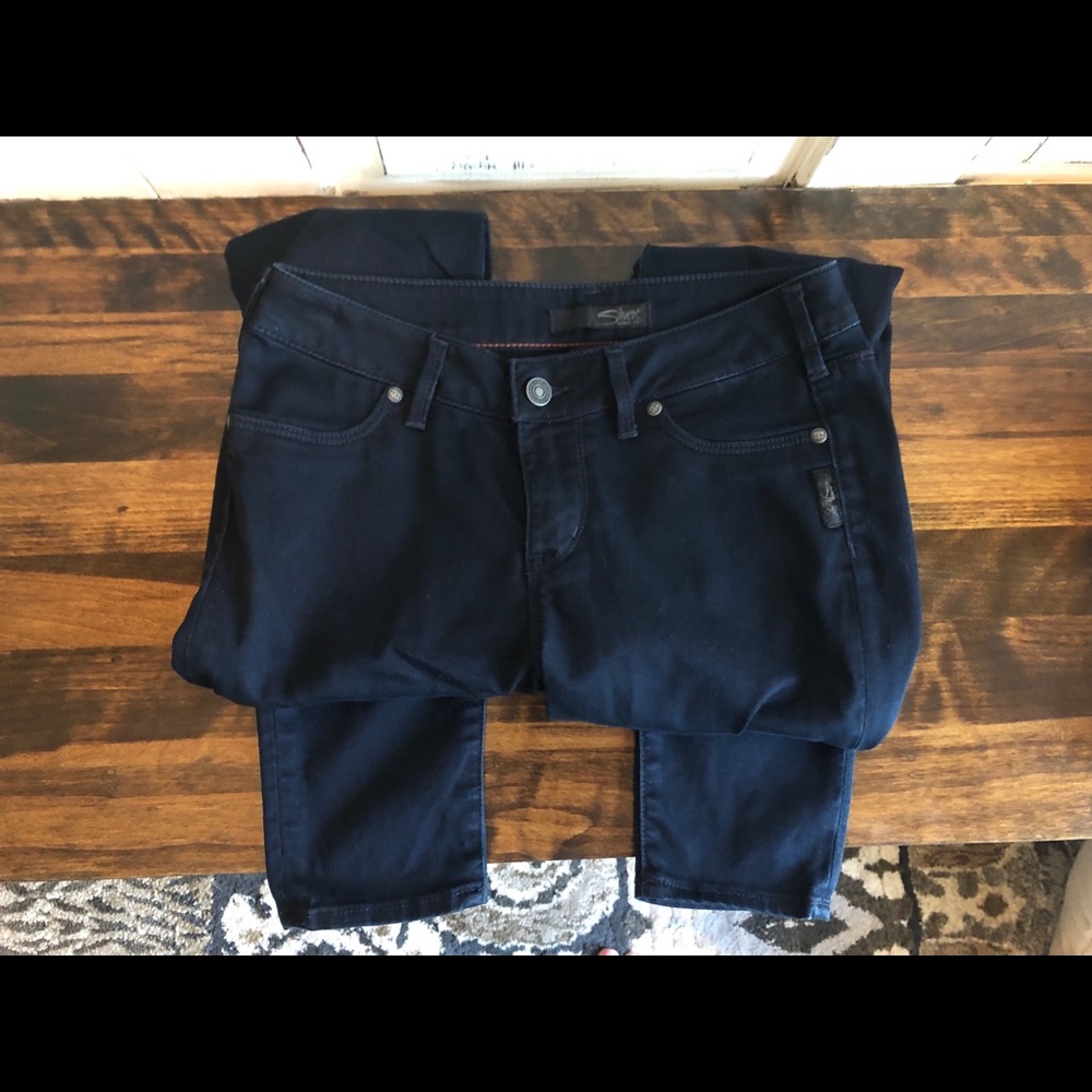 Silver Ashlee Dark Skinny Jeans 💙🖤💙